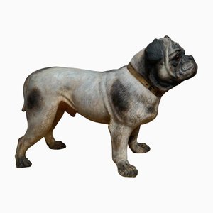 Estatua Bulldog victoriana de terracota