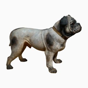 Viktorianische Terrakotta Bulldogge Statue