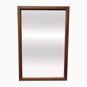 Rectangular Wall Mirror with Teak Frame