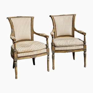 French Directoire Armchairs, 1790s, Set of 2