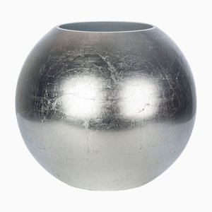 Glass Silver Leaf Sphere Vase from VGnewtrend