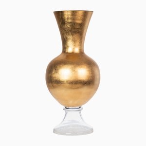 Gold Leaf Glass Lady Vase from VGnewtrend