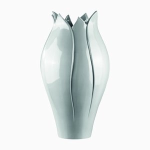 Italienische Keramik Tulip Vase Alto mit Bianco von VGnewtrend