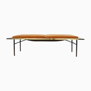 Long BO101 Bench or Coffee Table in Rosewood and Brass by Finn Juhl, 1953