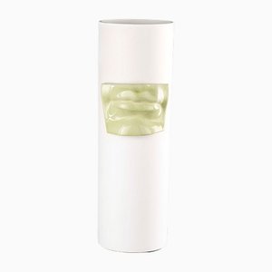 Vaso Mouth David in ceramica verde di Marco Segantin per VGnewtrend