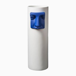 Italian Ceramic Nose Junone Vase in Blue by Marco Segantin for VGnewtrend