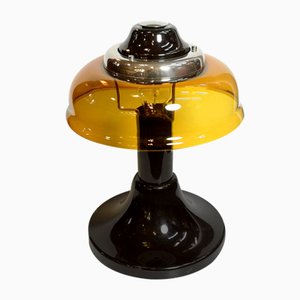 Black Painted Steel Table Lamp, 1970s