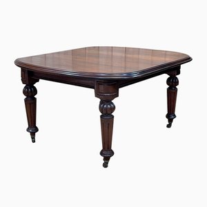 Viktorianischer Tisch aus Mahagoni mit 2 Verlängerungen, 19. Jh