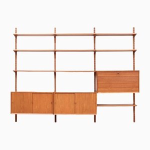 Mid-Century Scandinavian Modern Wall System in Teak by Poul Cadovius for Cado