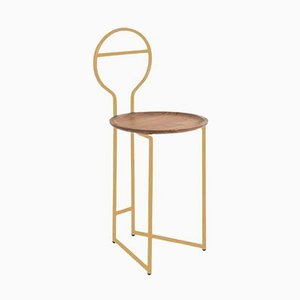 Low Back & Gold Painted with Canaletto Joly Dumb Waiter by Colé Italia