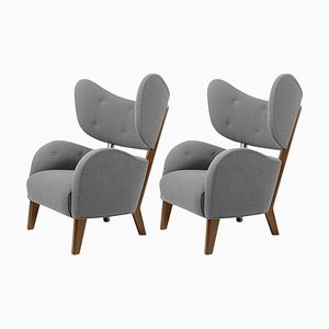 Grey Smoked Oak Raf Simons Vidar 3 My Own Chair Lounge Chair by Lassen, Set of 2