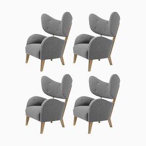 Grey Natural Oak Raf Simons Vidar 3 My Own Chair Lounge Chair from by Lassen, Set of 4