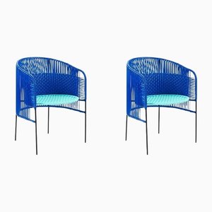 Blue Caribe Dining Chair by Sebastian Herkner, Set of 2