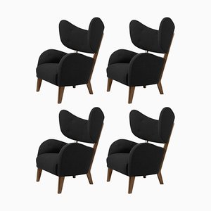 Black Smoked Oak Raf Simons Vidar 3 My Own Chair Lounge Chair from by Lassen, Set of 4
