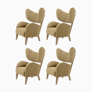 Honey Natural Oak Raf Simons Vidar 3 My Own Lounge Chairs from by Lassen, Set of 4