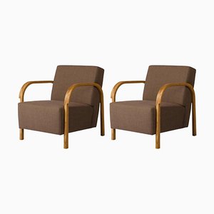 Square / Hallingdal & Fiord Arch Lounge Chairs by Mazo Design, Set of 2