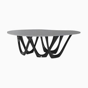 Schwarzer skulpturaler G-Table aus Stahl von Zieta