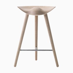 Oak and Stainless Steel Counter Stool from by Lassen