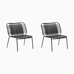 Black Cielo Lounge Low Chair by Sebastian Herkner, Set of 2