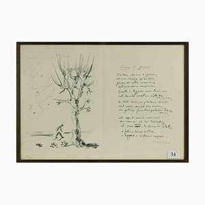 Lithographie Originale par Filippo De Pisis, 1945