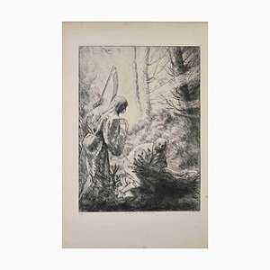 Alphonse Legros, Der Tod und der Holzfäller, Original Radierung, 1876