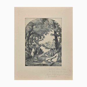 Gustave Pierre, Garden, Original Etching, Early 20th-Century