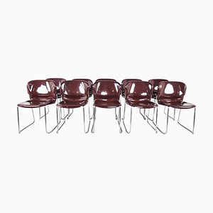 Vintage Drabert SM400 Stacking Chairs by Gerd Lange, 1980s, Set of 10