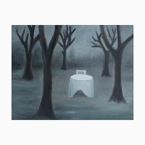 Natia Sapanadze, Melancholy Trees, 2022, Oil on Canvas