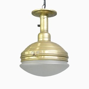 Brass Ceiling Light by Carl Zeiss Jena for Behr, 1920s