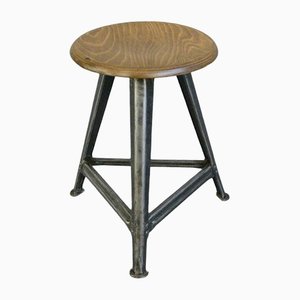 Industrial Factory Stool from Rowac, 1930s