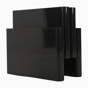 Black Magazine Rack by Giotto Stoppino for Kartell