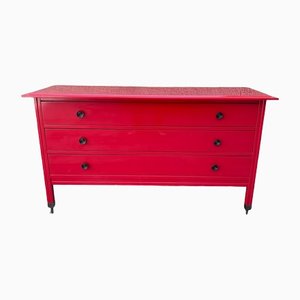 Red D154 Chest of Drawers by Carlo De Carli for Luigi Sormani, Italy, 1963