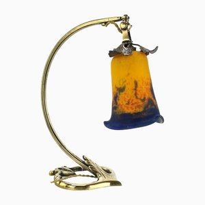 Jugendstil Schreibtischlampe aus Bronze von Muller Freres, Luneville