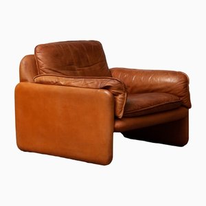 Brutalist DS-61 Lounge Chair in Cognac Leather from De Sede, 1960s