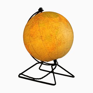 French Illuminated Globe, 1940s