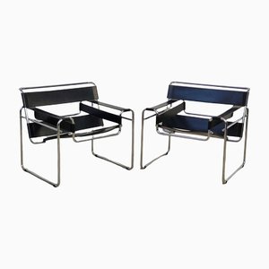 Wassily Armchairs by Marcel Breuer for Gavina, Set of 2