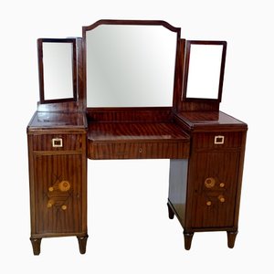 Art Deco Rosewood and Flower Marquetry Dressing Table