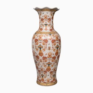 Hohe japanische Vintage Art Deco Keramik Vase, 1940
