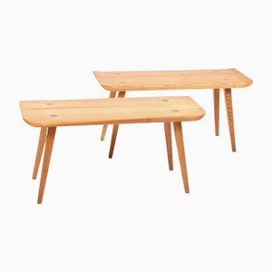 Benches in Solid Pine by Carl Malmsten for Karl Andersson & Söner, 1960s, Set of 2