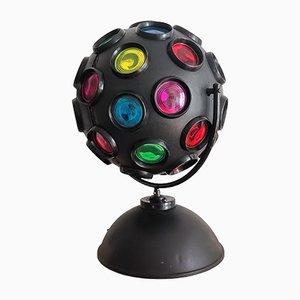 Large Pop Art Spinning Disco Ball Table Lamp, 1980s