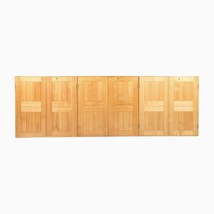 Wall Mounted Cabinets in Solid Elm by Mogens Koch for Rud. Rasmussen, 1960s, Set of 3