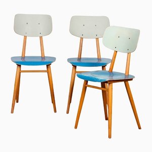 Wooden Chairs from TON, 1960, Set of 3