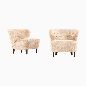 Swedish Easy Chairs by Gösta Jonsson, Set of 2