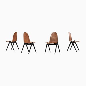 Swedish Dining Chairs by Yngve Ekström, Set of 4