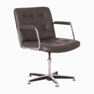 Leather Office Chair With Armrests by AP Originals, 1970s