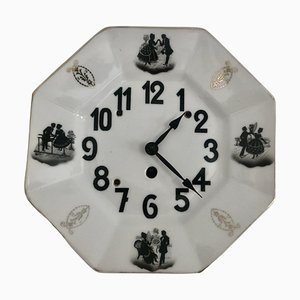 Rococo Style Porcelain Clock, Germany