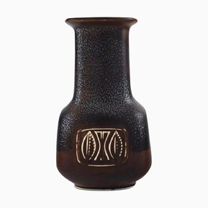 Mid-Century Vase aus glasiertem Steingut von Gunnar Nylund für Rörstrand