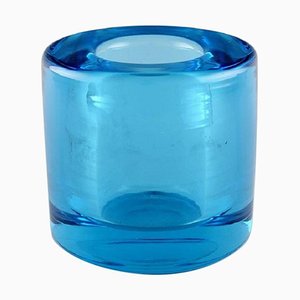 Türkise Vase aus mundgeblasenem Kunstglas von Per Lütken für Holmegaard