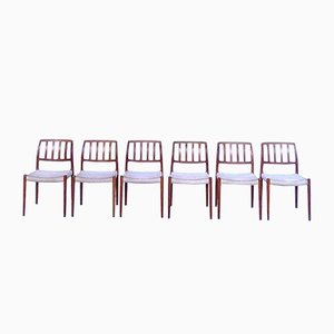 Danish Model 83 Teak Dining Chairs by Niels O. Møller for J.L. Møller, 1960s, Set of 6