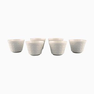Cache-Pot en Porcelaine par Wilhelm Kåge pour Gustavsberg, 1960s, Set de 6